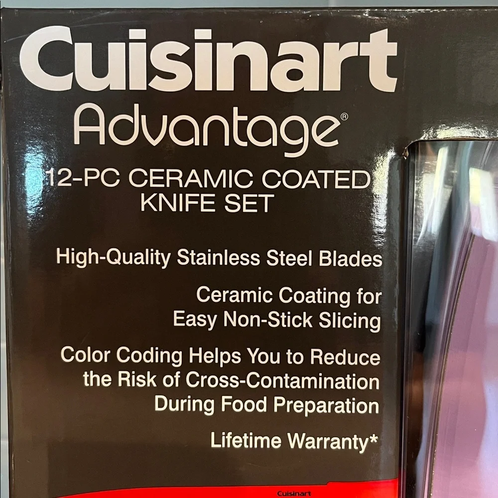 Cuisinart Advantage Ceramic Coated Knife Set with Colorful Blades